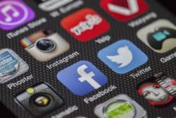 Tips for PR strategy: social media apps on screen