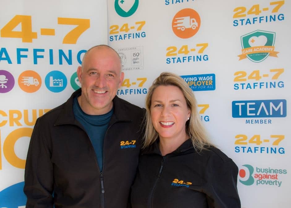 Recruitment company directors Julian and Melody Thompson in PR from charity climb